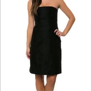 Theory Orsolya strapless black floral dress, size 0